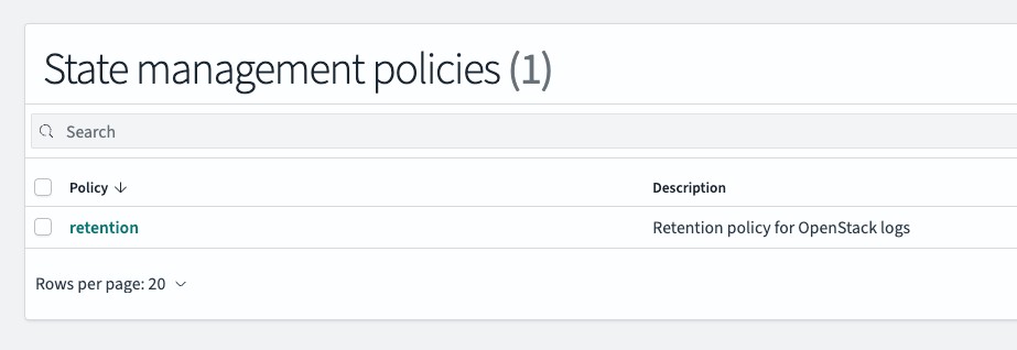 Opensearch에서 확인한 State management policies